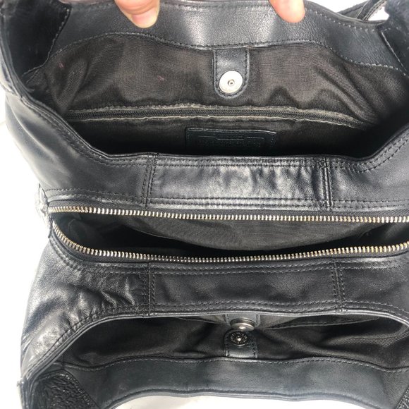 COACH Soho Leather Shoulder Bag Black Silver Hardware E1293-F19453 - Picture 6 of 9